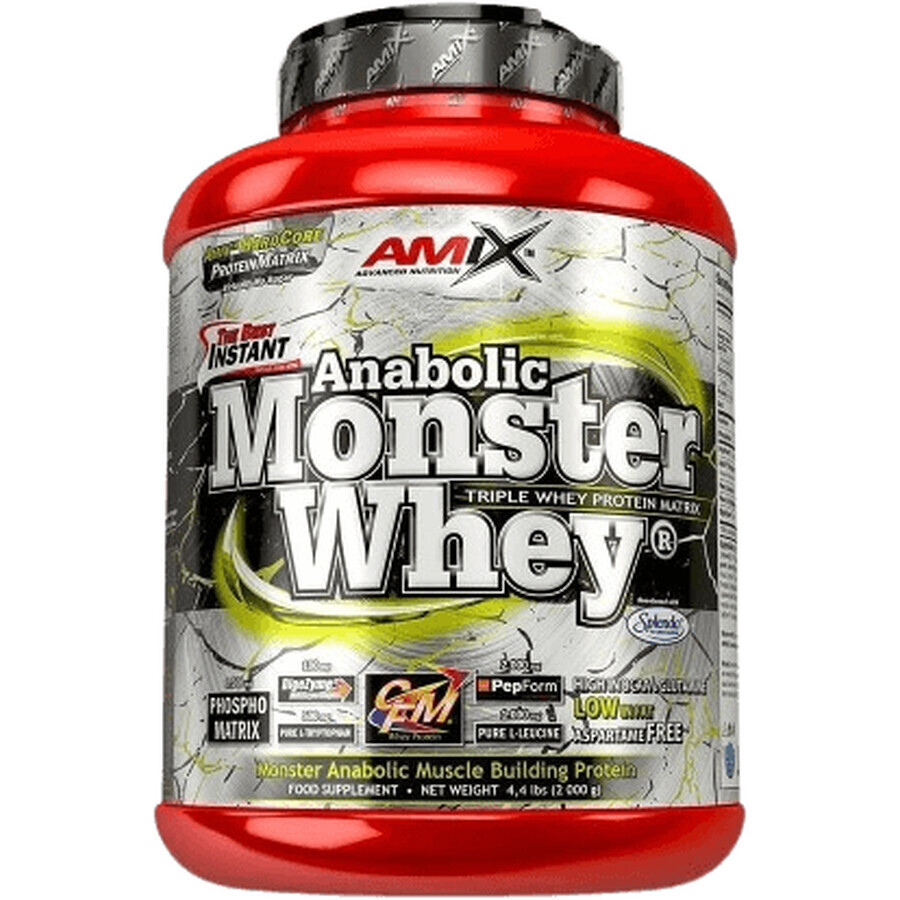 Amix Anabolic Monster Whey, Erdbeer-Banane 2200 g