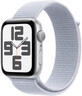 Apple Watch SE GPS 44mm Silber Aluminium Geh&#228;use mit Sport Schnalle Blau Wolke