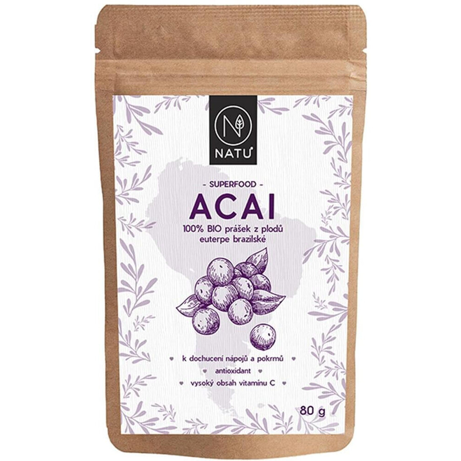 Natu Bio Acai Acai-Pulver 80 g