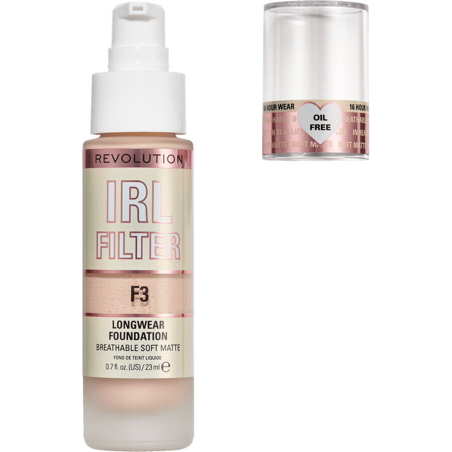 Revolution IRL Filter Filter Longwear Foundation F3, Make-up 23 ml