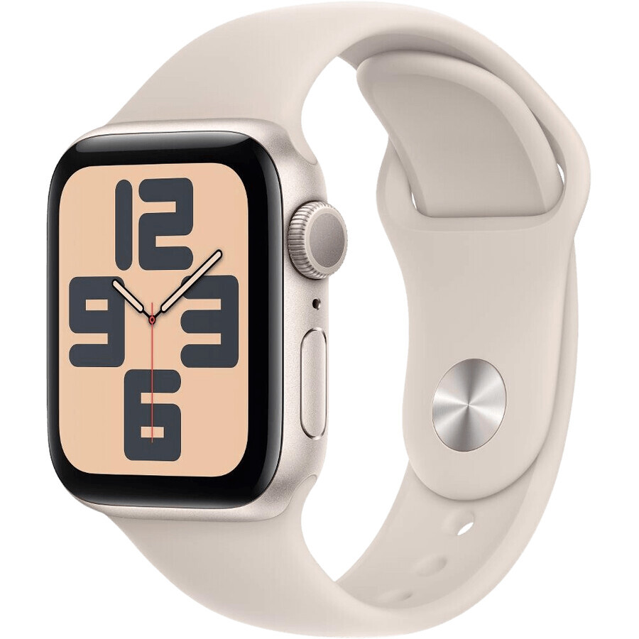 Apple Watch SE GPS 40mm Starlight 40mm Aluminiumgehäuse mit Starlight Sportband - M/L