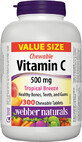 Webber Naturals Vitamin C Tropische Fr&#252;chte 500 mg 300 Tabletten