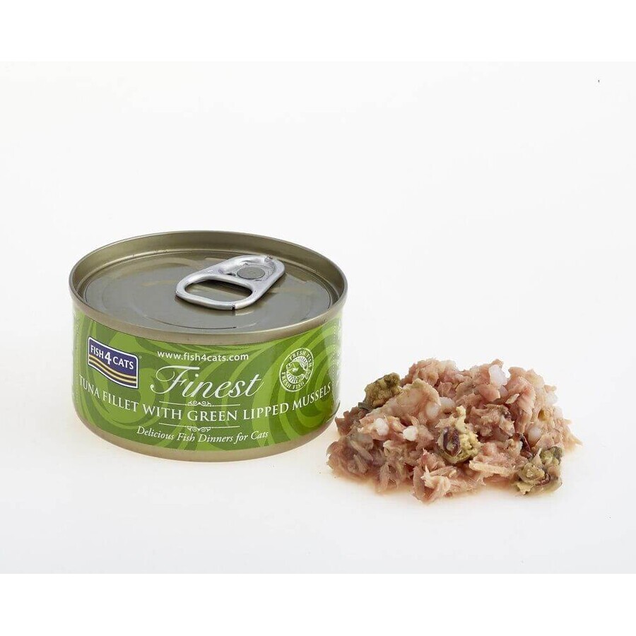 Fish4Cats Cibo in scatola per gatti Finest Tuna con cozze 70 g