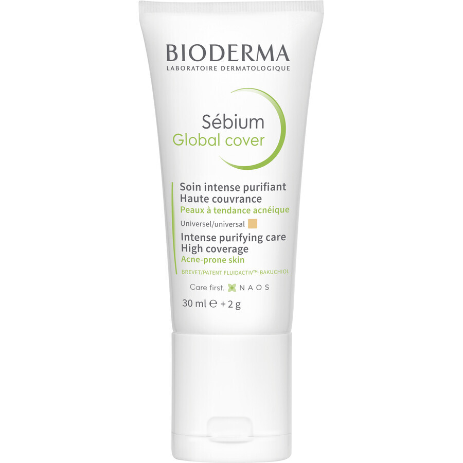 Bioderma Sébium Global Cover Abdeckcreme zur Beseitigung von Akne 30 ml