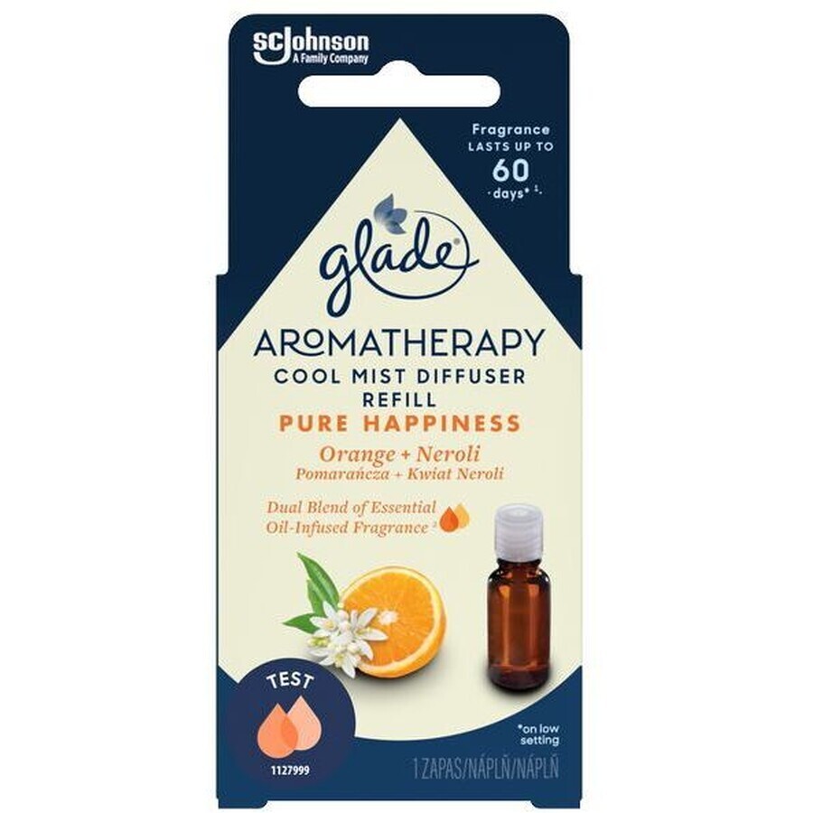 Glade Aromatherapie Cool Mist Ätherisches Öl für Aroma Diffusor Refill Pure Happiness 17,4 ml