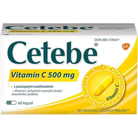 Cetebe Vitamin C 500 mg 60 Kapseln