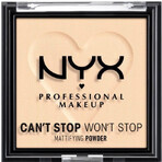 NYX Professional Makeup NYX Professional Makeup Can't Stop Won't Stop Mattifying Powder Compact Powder - Nuanță 01 Fair 6 g