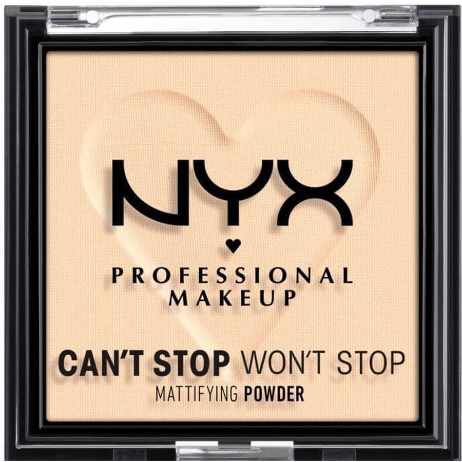 NYX Professional Makeup NYX Professional Makeup Can't Stop Won't Stop Mattifying Powder Compact Powder - Nuanță 01 Fair 6 g