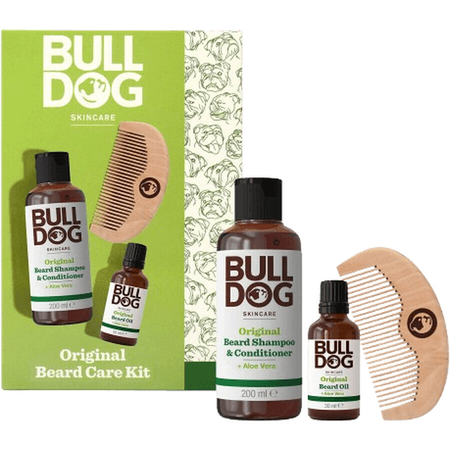 Bulldogge Bartpflege-Set Original-Geschenkbox 3 Stück