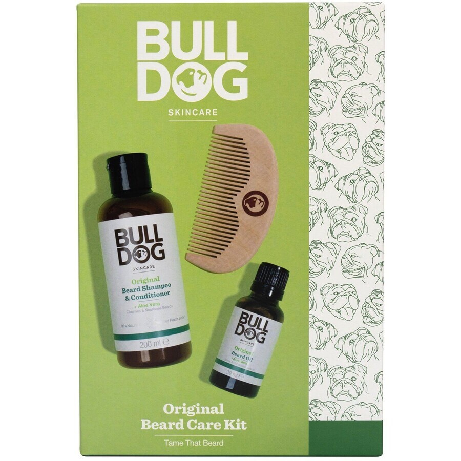 Bulldogge Bartpflege-Set Original-Geschenkbox 3 Stück