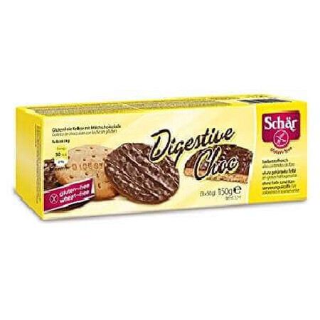 Gluten-free digestive biscuits with chocolate glaze, 150g, Dr. Schar