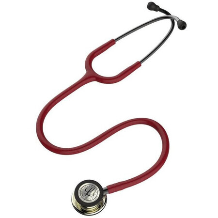 3M Littmann Classic III 5864 Stethoskop mit champagnerfarbener Oberfläche für die Innere Medizin burgunderrot