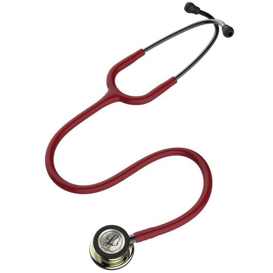 3M Littmann Classic III 5864 Stethoskop mit champagnerfarbener Oberfläche für die Innere Medizin burgunderrot