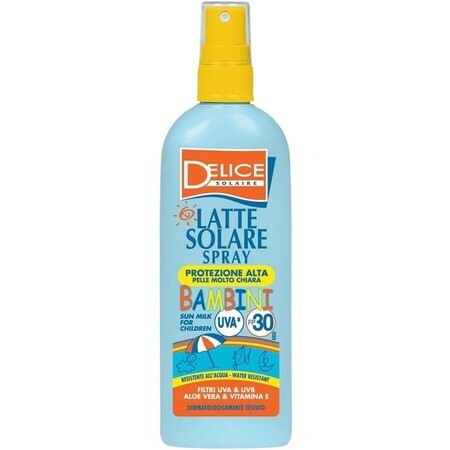 Delice Solaire Bambini Latte Solare Spray Kindersonnenschutzlotion OF30 UVA&UVB 150 ml