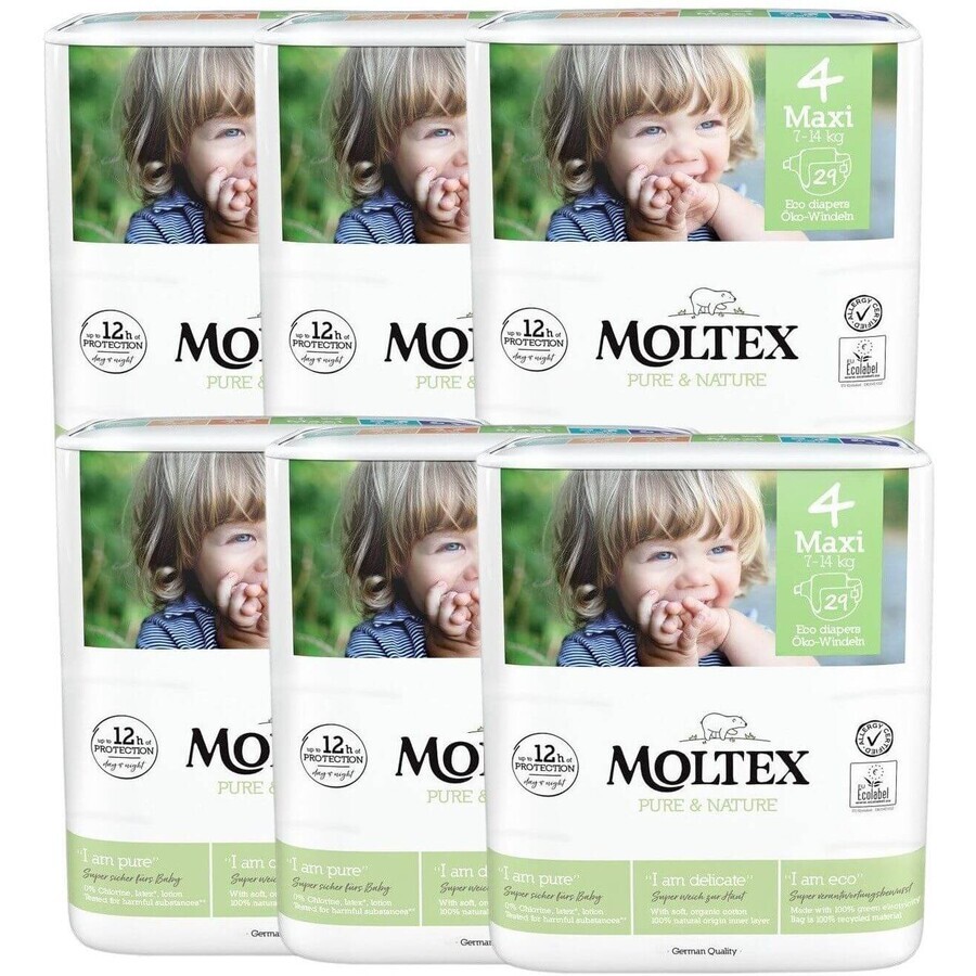 Moltex Maxi-Windeln 7-14 kg Sparpackung 6 x 29 Stück