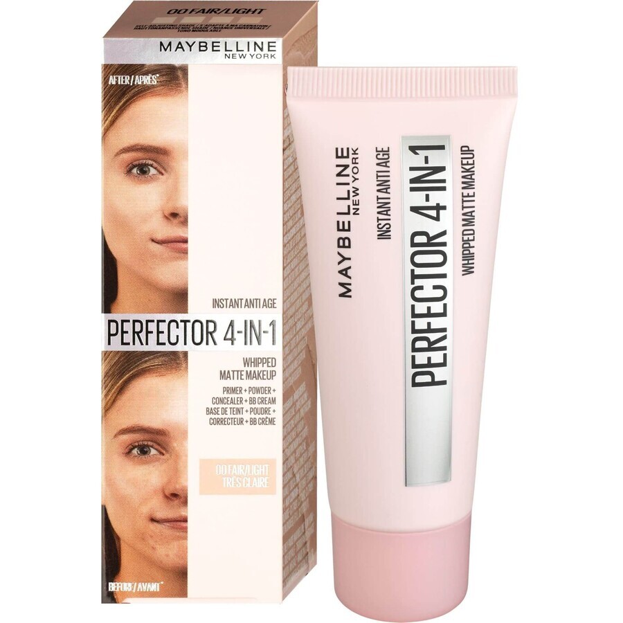 Maybelline New York Instant Perfector Maquillaje Matificante 4en1, 00 Fair 30 ml