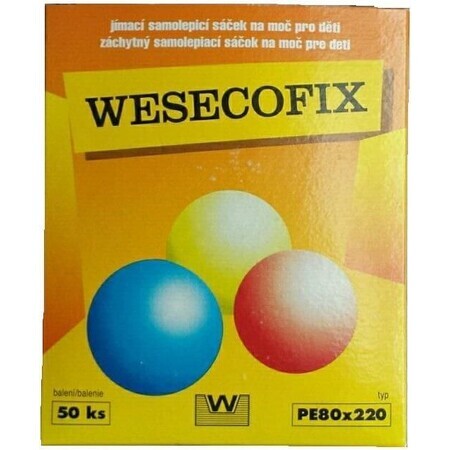 Wesecofix Poche à urine autocollante pour enfants PE80x220 50 pcs