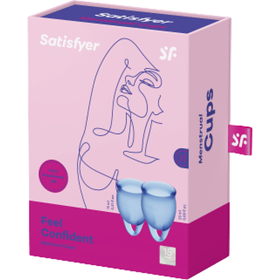 Satisfyer Menstruationstasse Feel confident blau 2 Stück