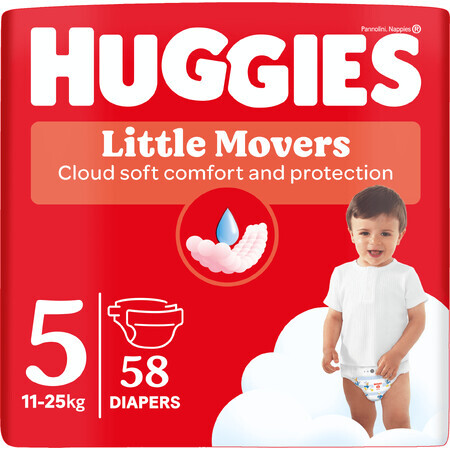 Huggies® Little Movers Windel 5 (11 - 25 kg) 58 Stück