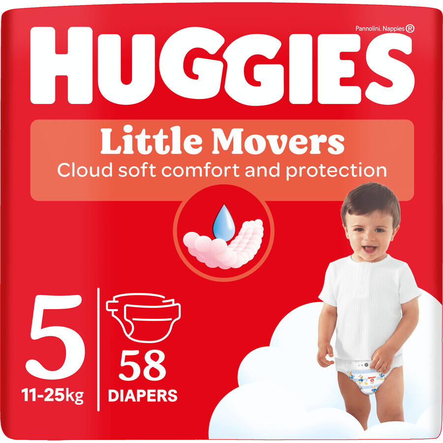 Huggies® Little Movers Windel 5 (11 - 25 kg) 58 Stück