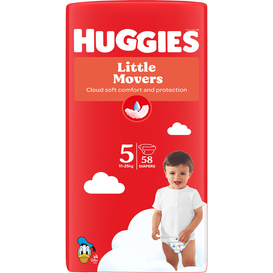 Huggies® Little Movers Windel 5 (11 - 25 kg) 58 Stück