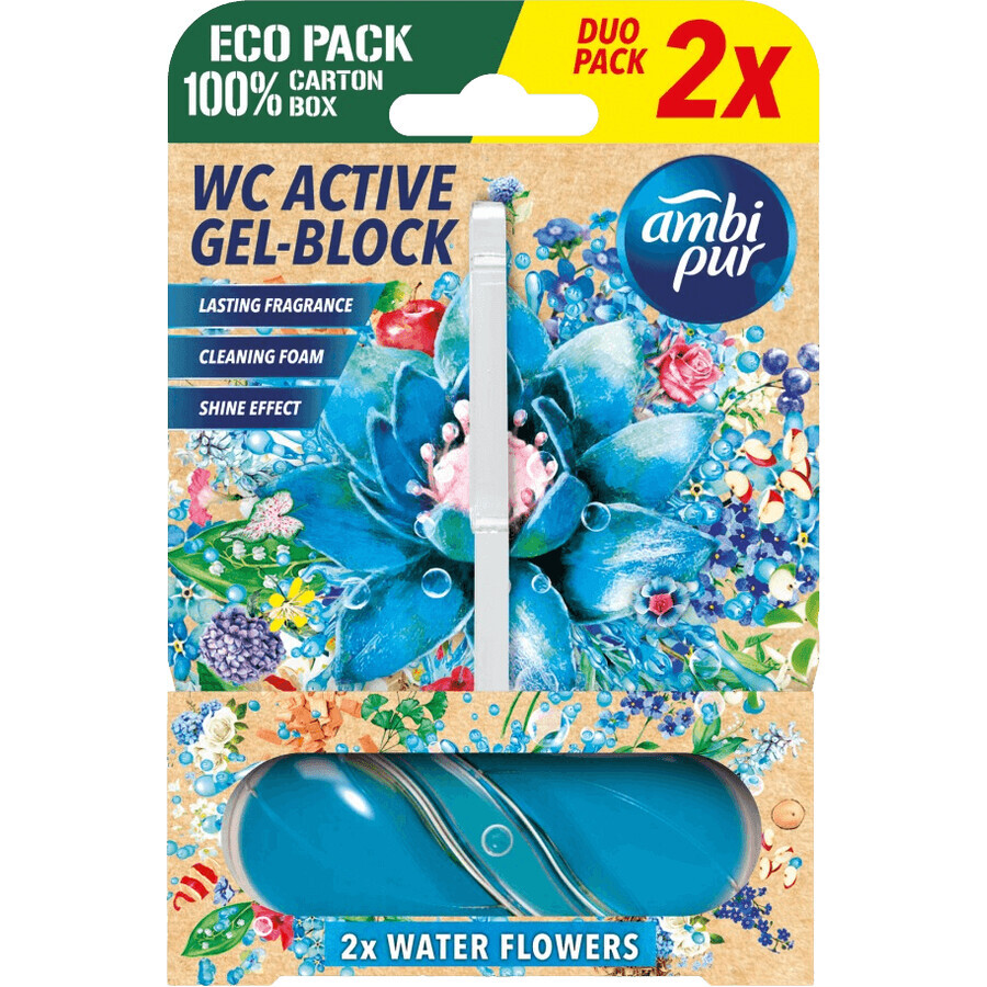 Ambipur WC Aktiv Gel-Block Wasserblüte 2 x 45 g