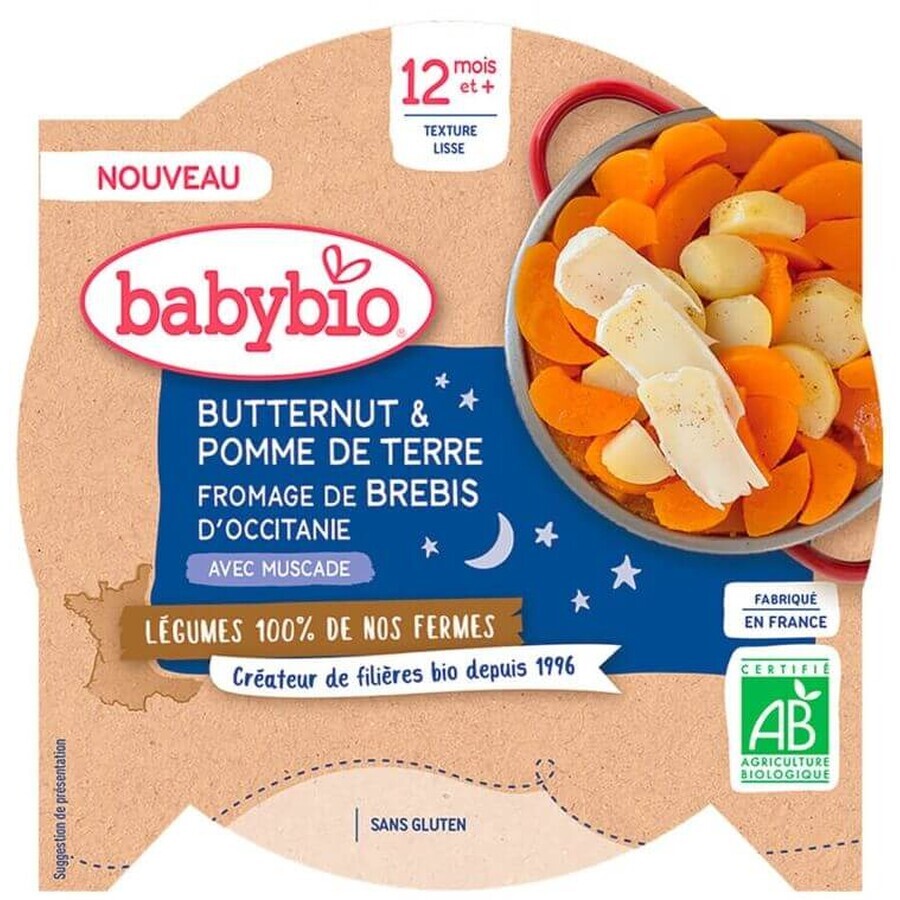 Babybio Gute Nacht Menü Kartoffeln, Kürbis, Schafskäse 230 g