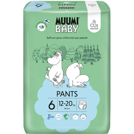 Muumi Baby Wegwerfwindeln 6 Junior 12-20 kg, 36 Stück