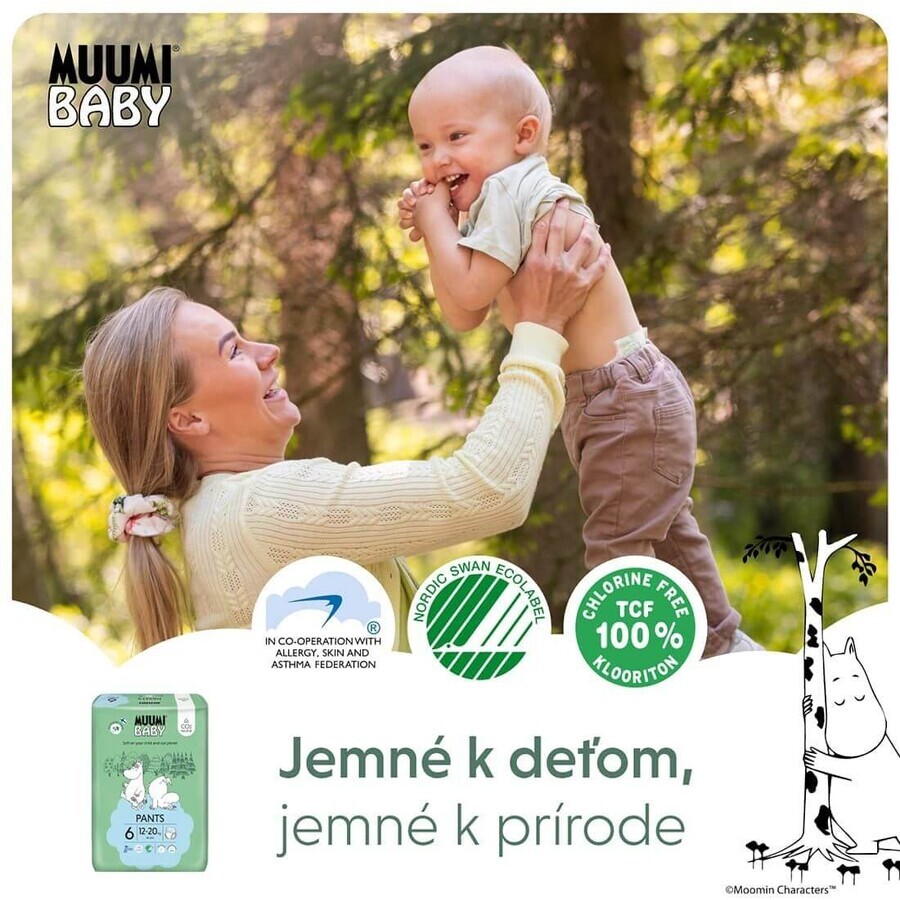 Muumi Baby Wegwerfwindeln 6 Junior 12-20 kg, 36 Stück