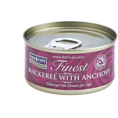 Fish4Cats Canned cat food Finest mackerel with anchovies 70 g