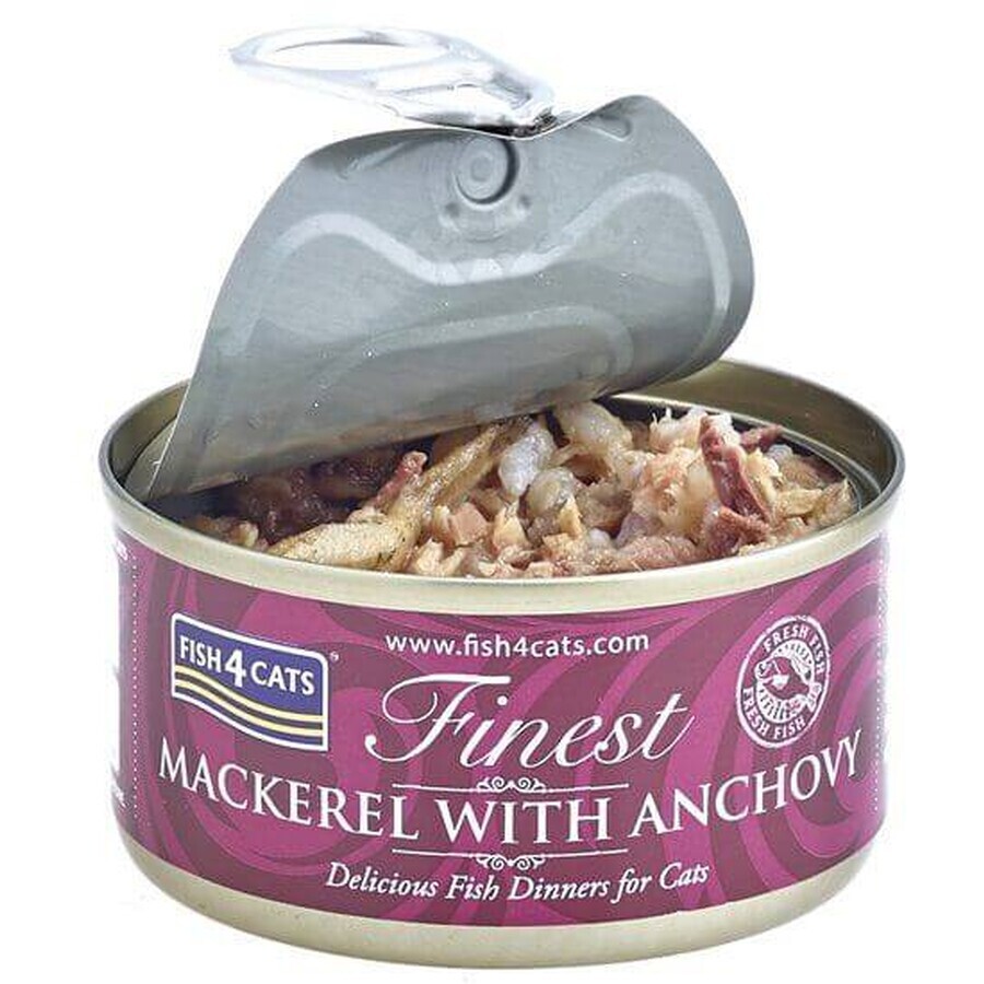 Fish4Cats Canned cat food Finest mackerel with anchovies 70 g