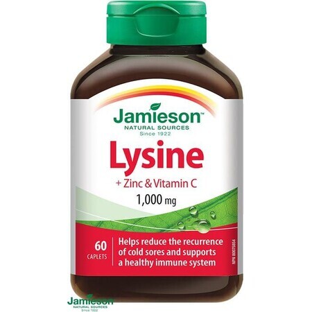 Jamieson Lisina 1000 mg con zinc y vitamina C 60 comprimidos