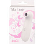 Lola Games Rechargeable Vacuum Wave Stimulator Take It Easy Fay White