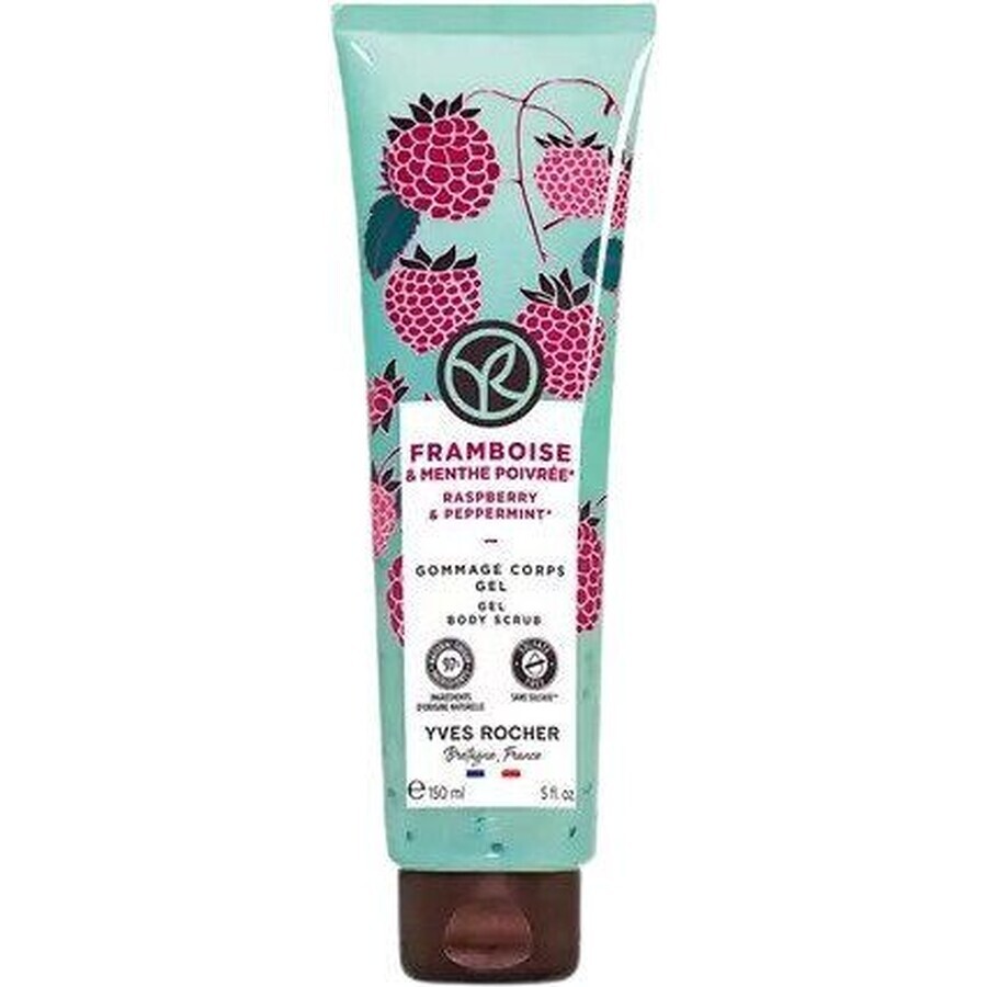 Yves Rocher Exfoliating Body Gel mit Himbeere und Minze 150 ml