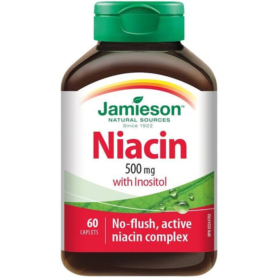 Jamieson Niacin 500 mg mit Inositol 60 Tabletten