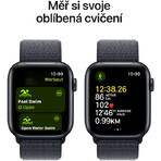 Apple Watch SE GPS GPS 44mm Midnight Aluminium Gehäuse mit Sport Ink Schleife