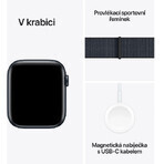 Apple Watch SE GPS GPS 44mm Midnight Aluminium Gehäuse mit Sport Ink Schleife