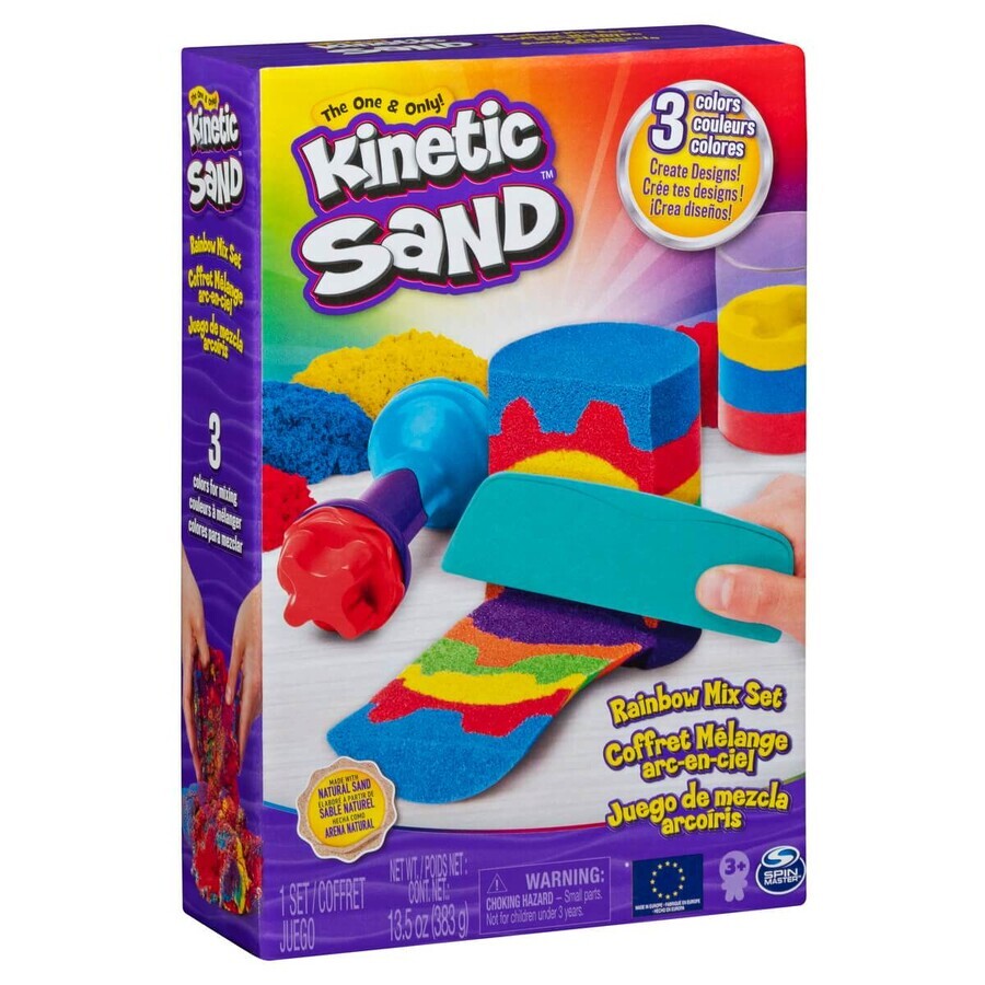 Kinetisch Zand Speelset Regenboog Gereedschap met accessoires, + 3 jaar, Kinetisch Zand