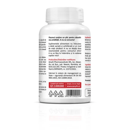 Zenyth Berberine 500 mg + Appelciderazijn Set, 60+60 capsules