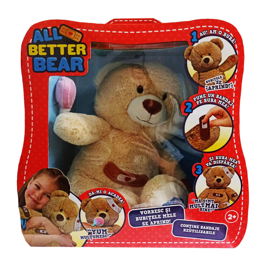 Peluche interactivo All Better Bear, 30 cm, IMC Toys