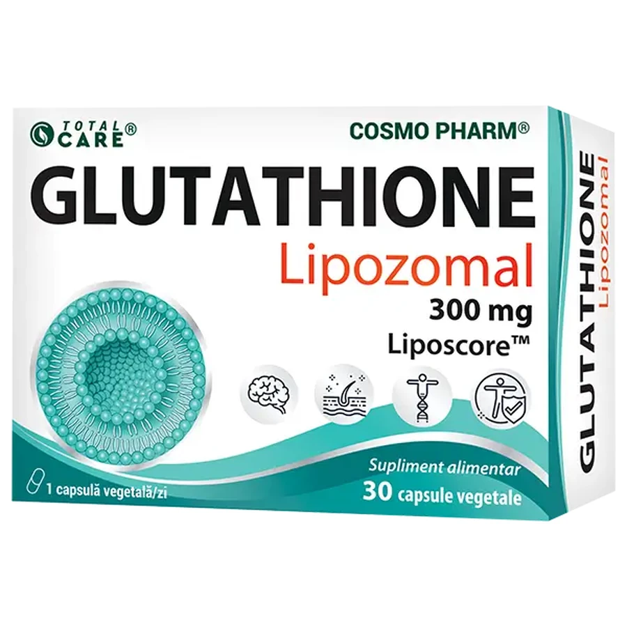 Glutathion Lipozomaal, 300 mg, 30 plantaardige capsules, Cosmopharm