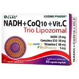 NADH + CoQ10 + Vitamine C Trio Lipozomaal, 30 plantaardige capsules, Cosmopharm