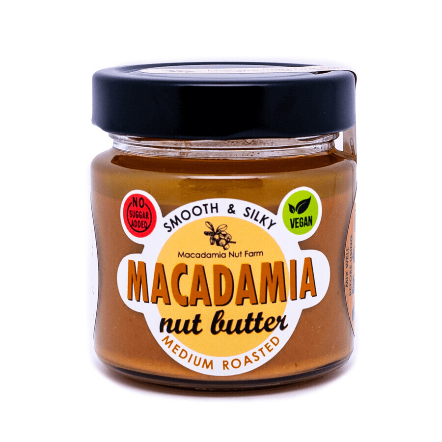 Crema de nuci de macadamia fina - prajite mediu, 180 g, Macadamia