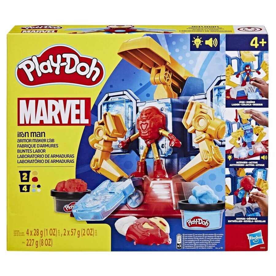 Iron Man Marvel Armour Lab, 10 cm, +4 ans, Play Doh