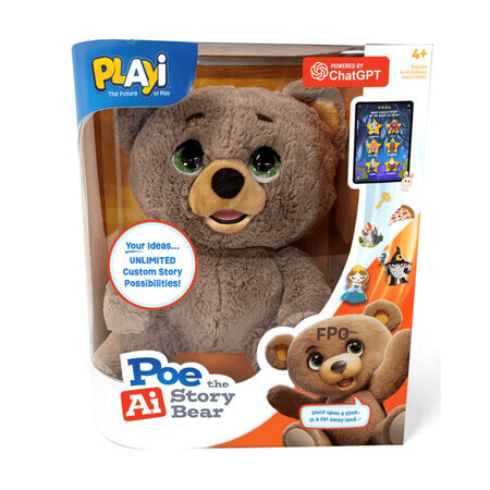 Plus interactive AI interactive Poe le conteur Poe Bear, 4 ans+, Sky Rocket