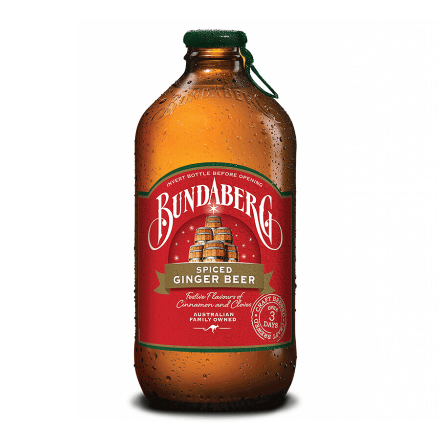 Bautura carbogazoasa cu aroma de ghimbir si scortisoara Ginger Beer, 375 ml, Bundaberg