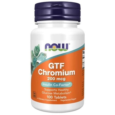 GTF Chromium 200 mcg (100 tablets) NOW Foods