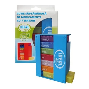 Weekly medicine organizer with 7 drawers, Ideal Life