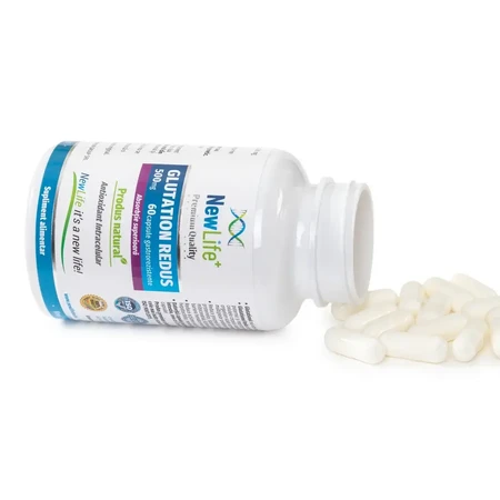 Reduced Glutathione, 500 mg, 60 gastro-resistant capsules, NewLife+
