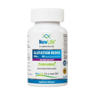 Reduced Glutathione, 500 mg, 60 gastro-resistant capsules, NewLife+
